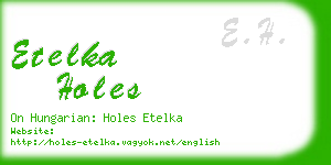 etelka holes business card